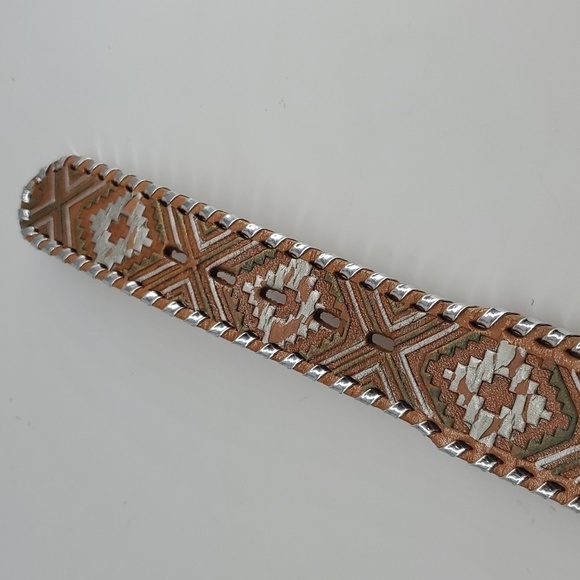 Ginger Proper Two Blondes Leather Belt 34W - Picture 7 of 10